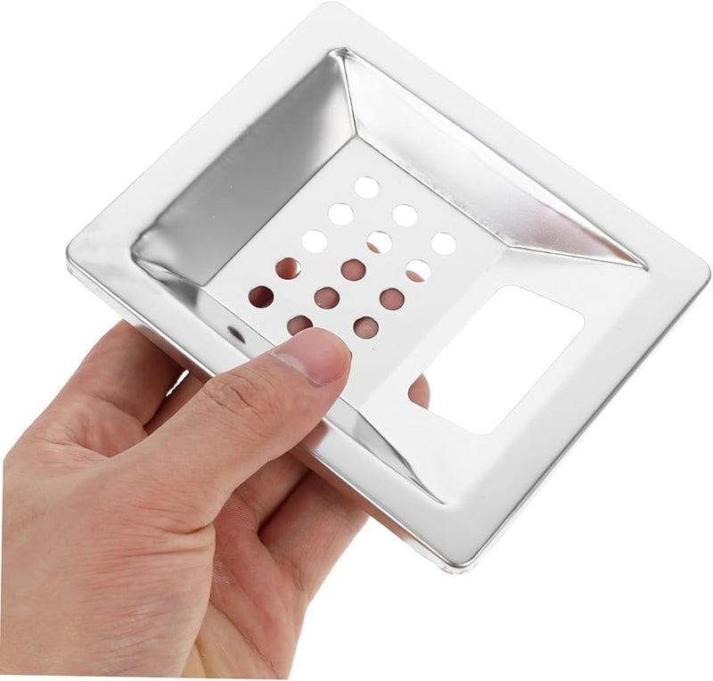 غطاء منفضة سجائر خارجي من الفولاذ المقاوم للصدأ 11.8 × 9.8 × 1.5 سم سلة نفايات للإطفاء للمطاعم والفنادق والمكاتب - Image 4